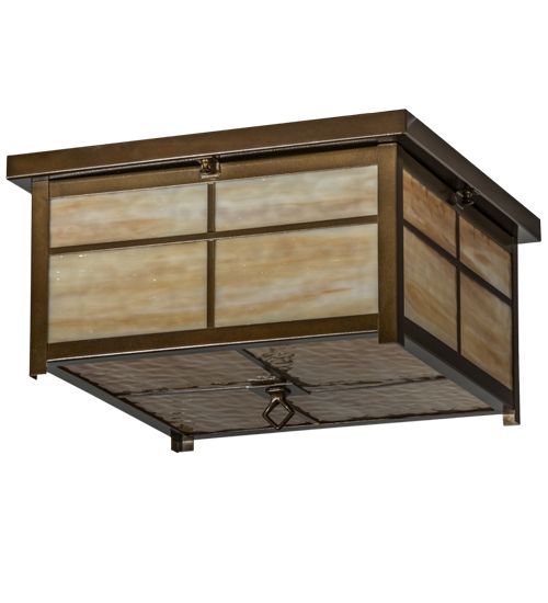 Meyda 17"Sq Mission Flushmount