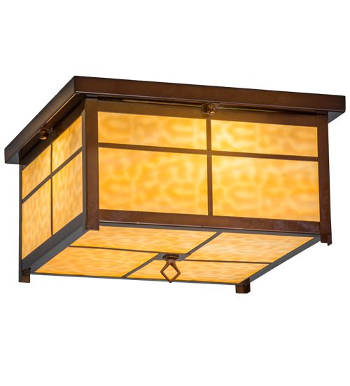 Meyda 17"Sq Mission Flushmount