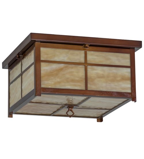Meyda 17"Sq Mission Flushmount