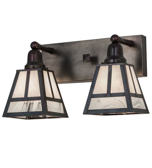 Meyda 17"W "T" Mission 2 LT Vanity Light
