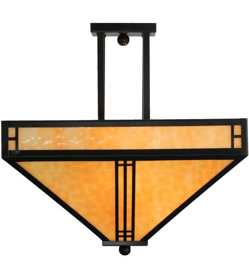 Meyda 18"Sq Prairie Loft Semi-Flushmount