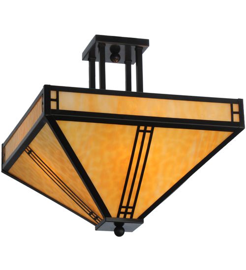 Meyda 18"Sq Prairie Loft Semi-Flushmount