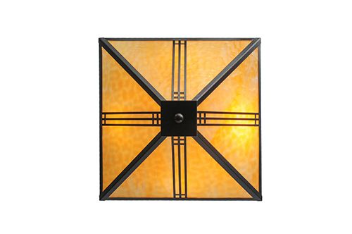 Meyda 18"Sq Prairie Loft Semi-Flushmount