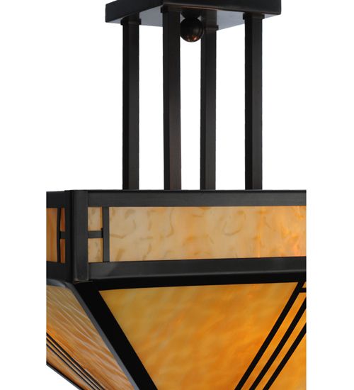 Meyda 18"Sq Prairie Loft Semi-Flushmount