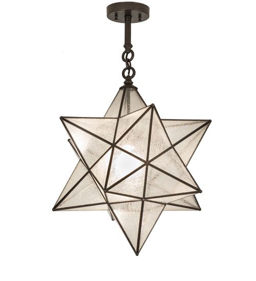 Meyda 21" Wide Moravian Star Semi-Flushmount