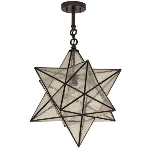 Meyda 21" Wide Moravian Star Semi-Flushmount