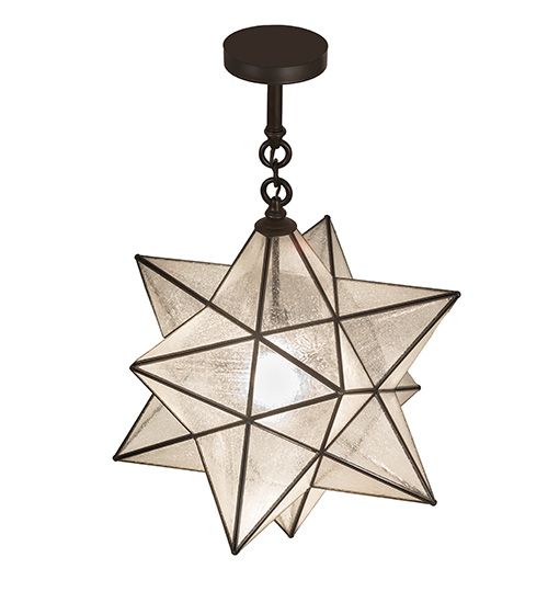 Meyda 21" Wide Moravian Star Semi-Flushmount