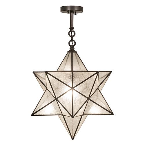 Meyda 21" Wide Moravian Star Semi-Flushmount