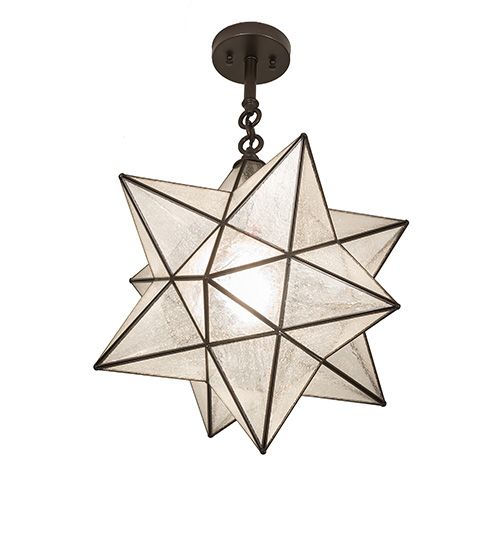 Meyda 21" Wide Moravian Star Semi-Flushmount