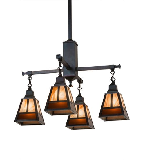 Meyda 26"W "T" Mission 4 LT Chandelier