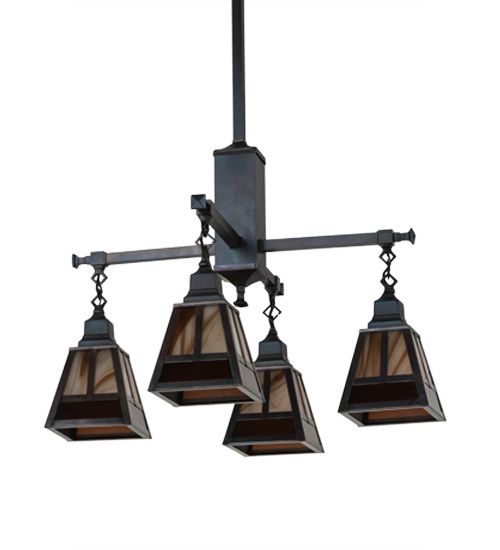 Meyda 26"W "T" Mission 4 LT Chandelier
