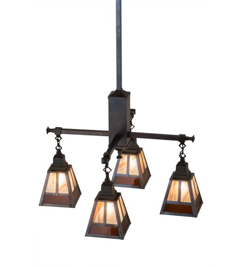 Meyda 26"W "T" Mission 4 LT Chandelier