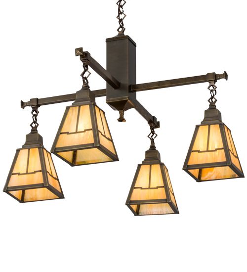 Meyda 30"W Valley View Mission 4 LT Pendant
