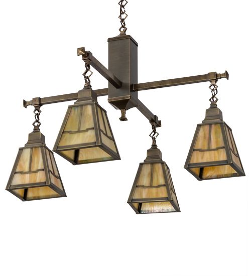 Meyda 30"W Valley View Mission 4 LT Pendant