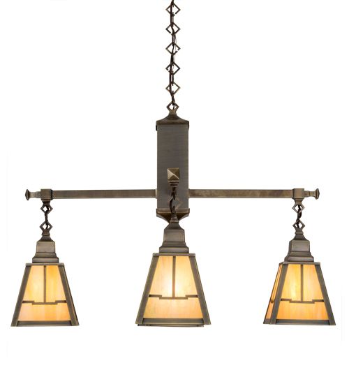 Meyda 30"W Valley View Mission 4 LT Pendant