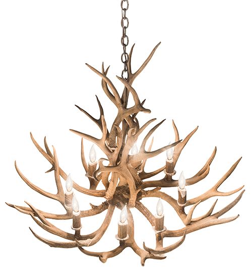 Meyda 32" Wide Antlers Mule Deer 8 Light Chandelier