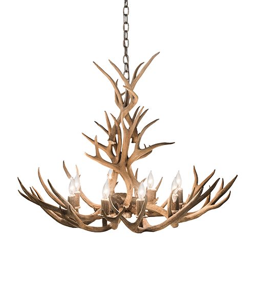 Meyda 32" Wide Antlers Mule Deer 8 Light Chandelier