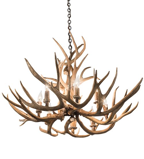 Meyda 32" Wide Antlers Mule Deer 8 Light Chandelier