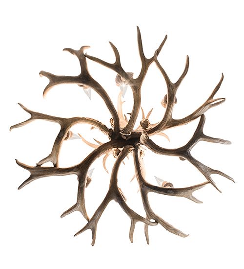 Meyda 32" Wide Antlers Mule Deer 8 Light Chandelier