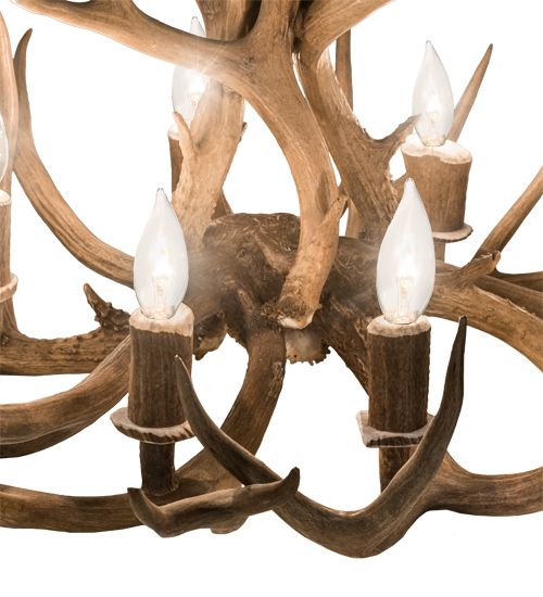 Meyda 32" Wide Antlers Mule Deer 8 Light Chandelier