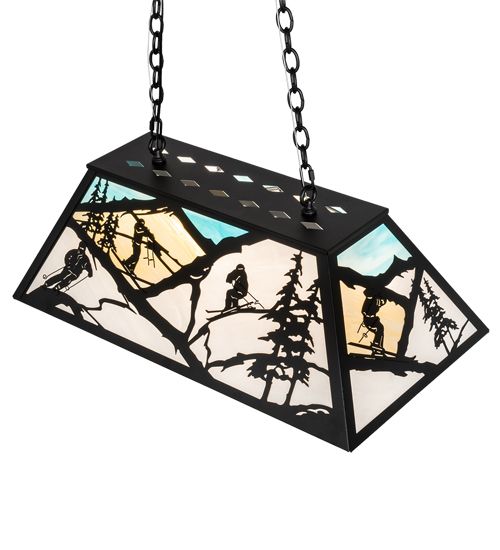 Meyda 33"L Alpine Oblong Pendant