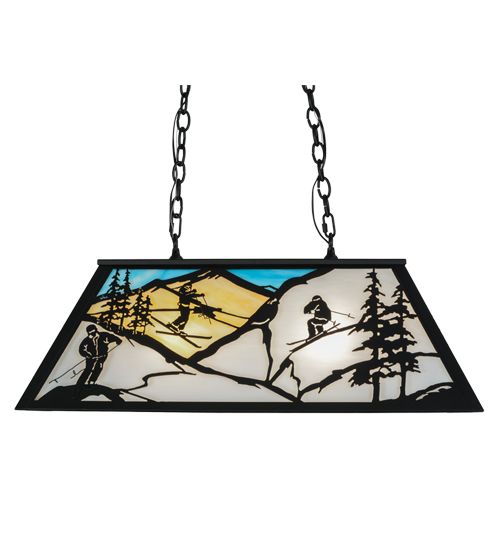 Meyda 33"L Alpine Oblong Pendant