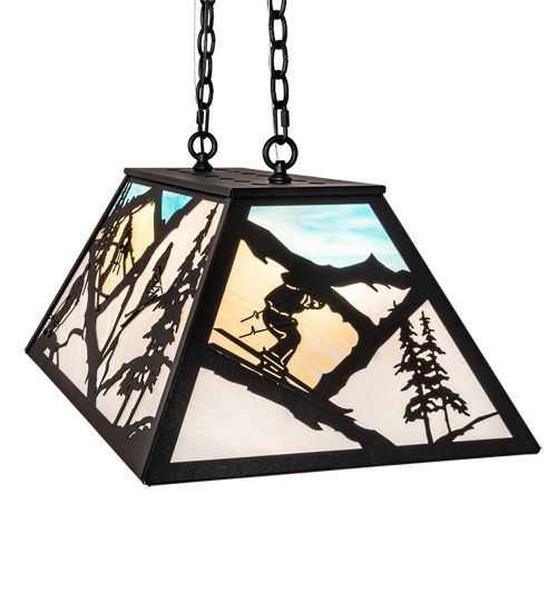 Meyda 33"L Alpine Oblong Pendant