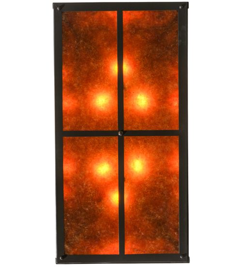 Meyda 33"L Buffalo at Lake Oblong Pendant