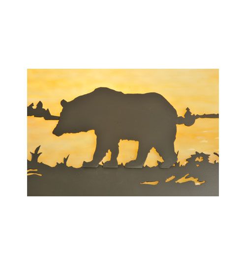 Meyda 33" Long Bear at Lake Oblong Pendant