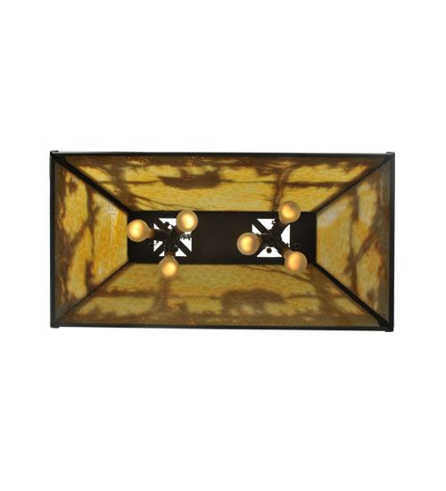 Meyda 33" Long Bear at Lake Oblong Pendant