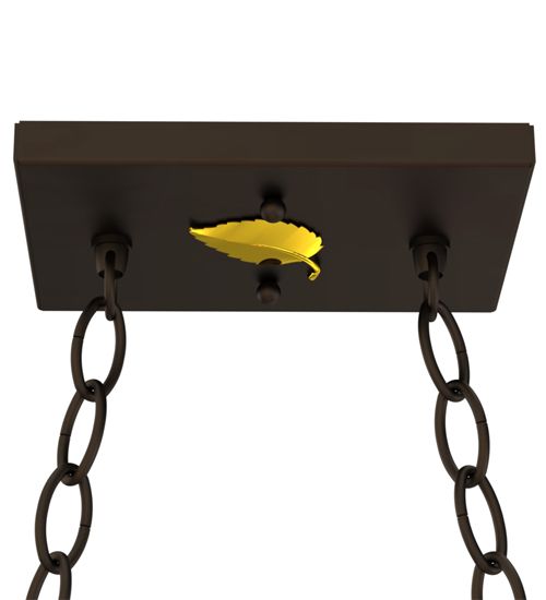 Meyda 33" Long Bear at Lake Oblong Pendant