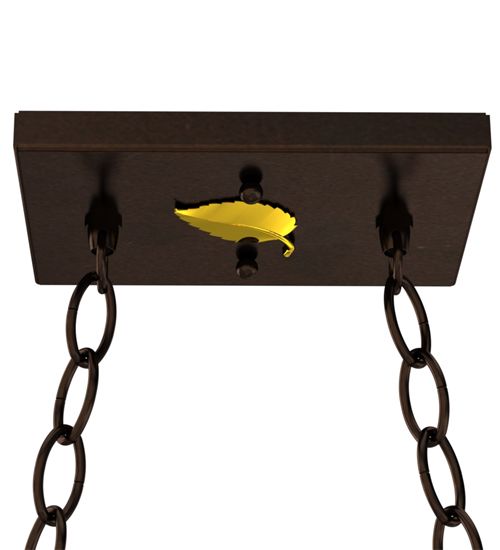 Meyda 33" Long Bear at Lake Oblong Pendant