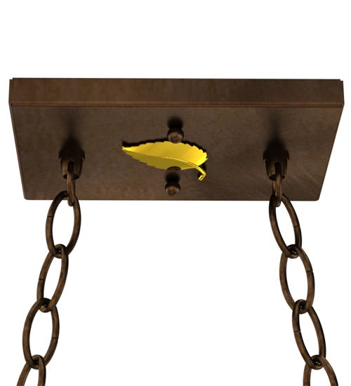 Meyda 33" Long Bear at Lake Oblong Pendant