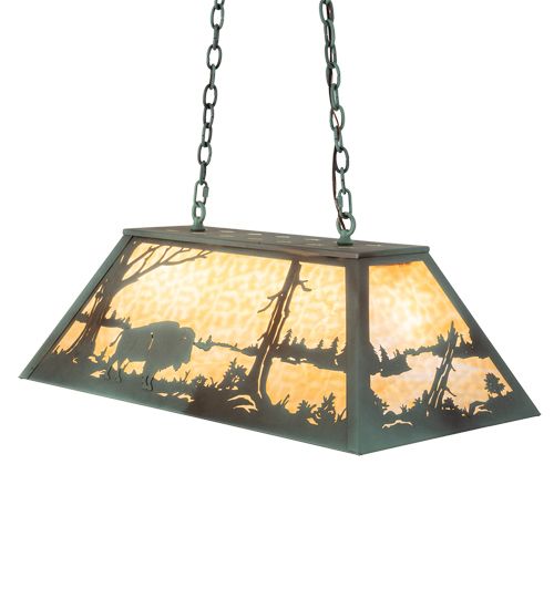Meyda 33" Long Buffalo Oblong Pendant