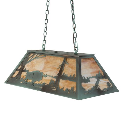 Meyda 33" Long Buffalo Oblong Pendant