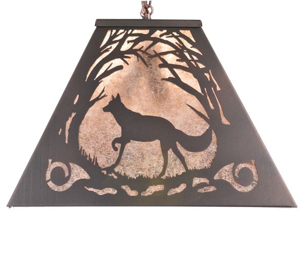 Meyda 33" Long Fox Hunt Oblong Pendant