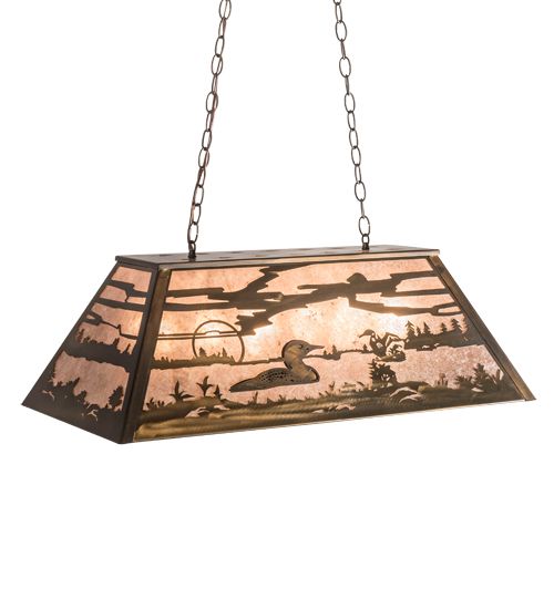 Meyda 33" Long Loon Oblong Pendant