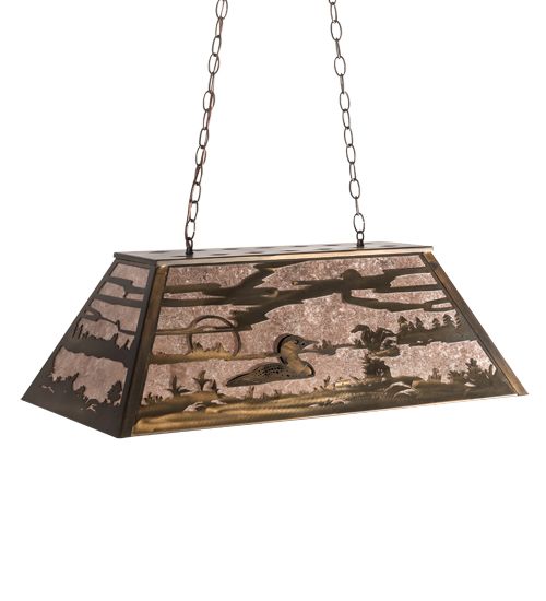 Meyda 33" Long Loon Oblong Pendant