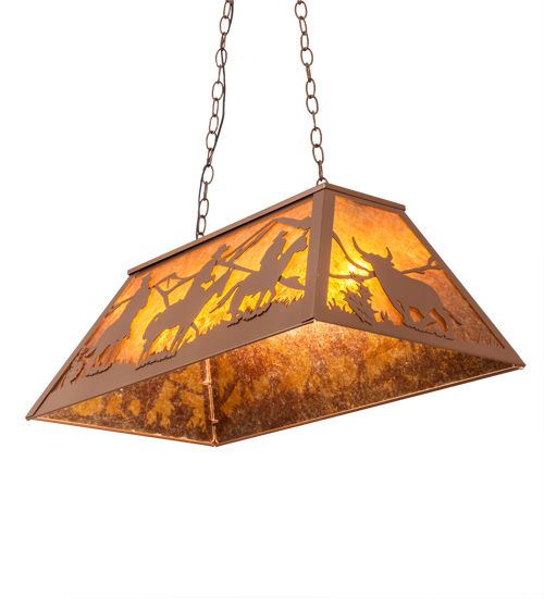 Meyda 33" Long Rustlers Oblong Pendant