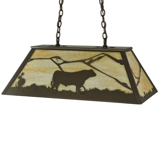 Meyda 33" Long Steer Oblong Pendant
