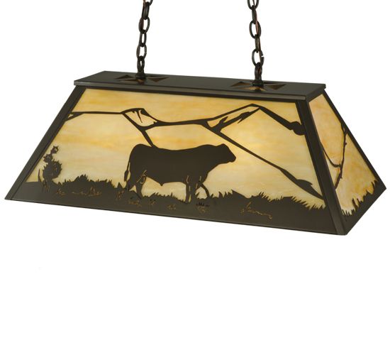 Meyda 33" Long Steer Oblong Pendant