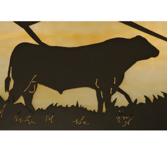 Meyda 33" Long Steer Oblong Pendant