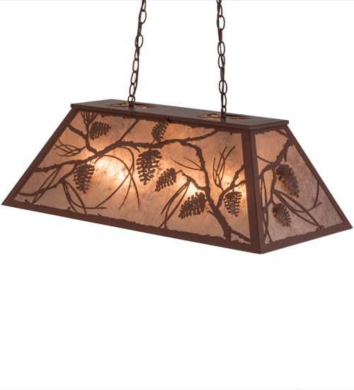 Meyda 33" Long Whispering Pines Oblong Pendant
