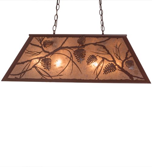 Meyda 33" Long Whispering Pines Oblong Pendant