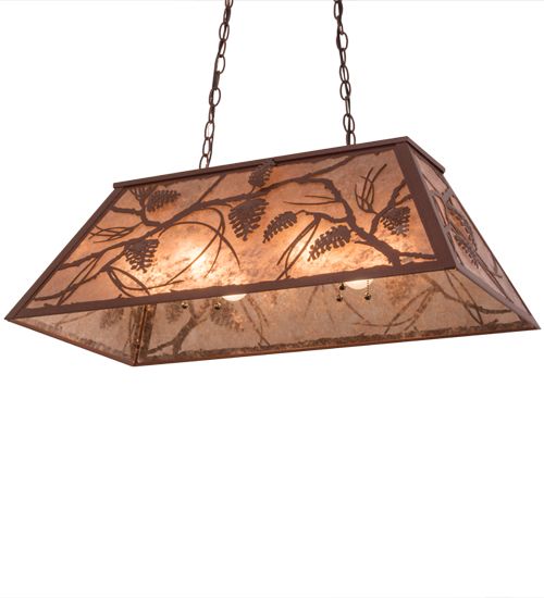 Meyda 33" Long Whispering Pines Oblong Pendant