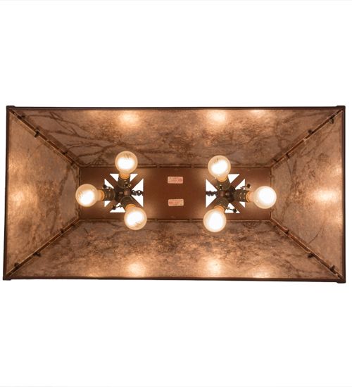 Meyda 33" Long Whispering Pines Oblong Pendant
