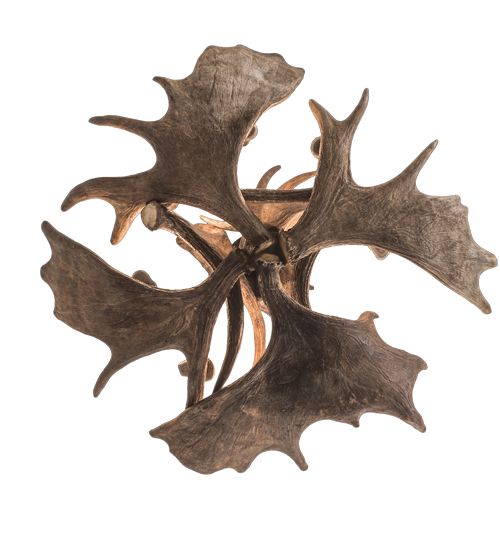 Meyda 33" Wide Antlers Moose 10 Light Chandelier