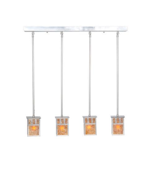 Meyda 36"L Double Bar Mission 4 LT Island Pendant
