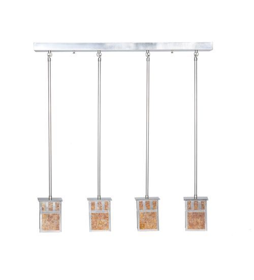 Meyda 36"L Double Bar Mission 4 LT Island Pendant