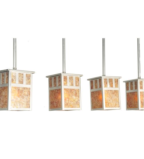 Meyda 36"L Double Bar Mission 4 LT Island Pendant